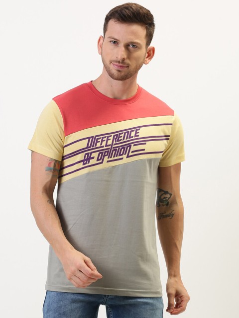 

Difference of Opinion Men Grey Printed Round Neck T-shirt