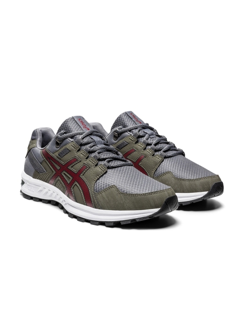 

ASICS Men Olive Green & Maroon GEL-CITREK Sneakers