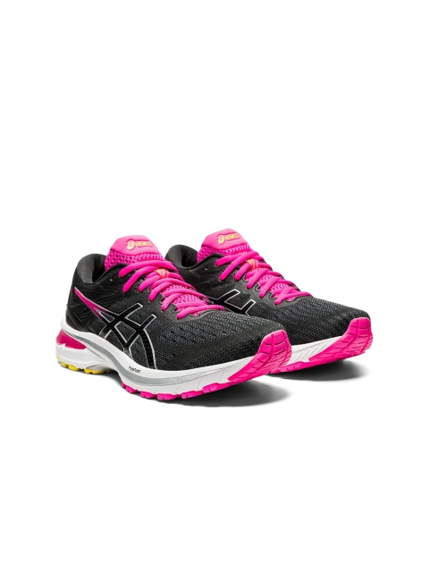 

ASICS Women Charcoal Grey & Pink GT-2000 9 Running Shoes