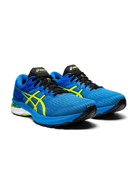 

ASICS Men Blue & Fluorescent Green GT-2000 9 Running Shoes