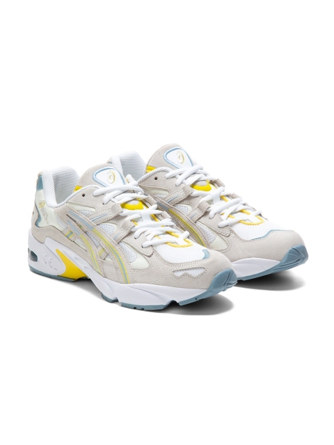 

ASICS Men Grey & Yellow GEL-KAYANO 5 OG Leather Sneakers