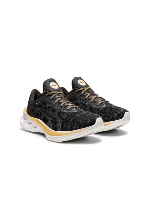 

ASICS Women Charcoal Grey & Black NOVABLAST Running Shoes