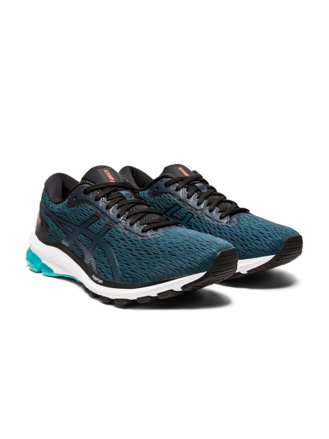

ASICS Men Teal Blue & Black GT-1000 9 Running Shoes