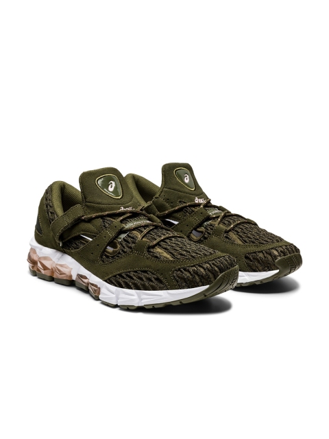 

ASICS Women Olive Green Leather GEL-TARTHER 180 Running Shoes