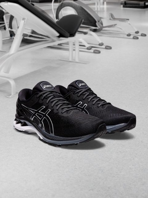 

ASICS Men Black Synthetic GEL-KAYANO 27 Running Shoes