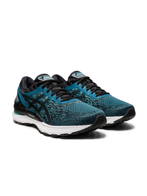 

ASICS Men Blue & Black GEL-NIMBUS 22 KNIT Synthetic Running Shoes