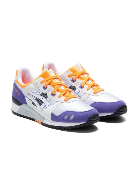 

ASICS Men White & Orange Colorblocked GEL-LYTE III OG Sneakers