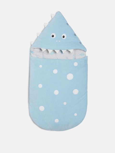 

MINI KLUB Infants Blue & White Nest Bag with Applique Detail
