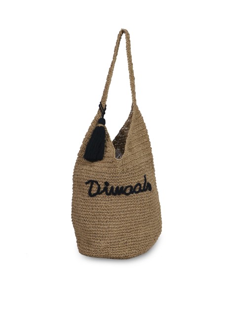

Diwaah Beige Self Design Shoulder Bag