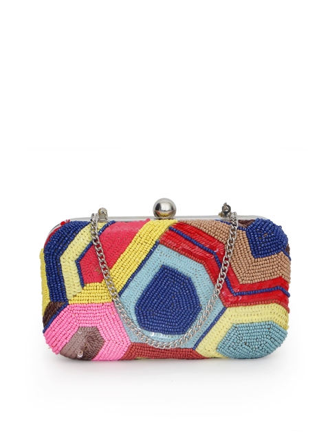 

Diwaah Multicoloured Embellished Box Clutch, Multi