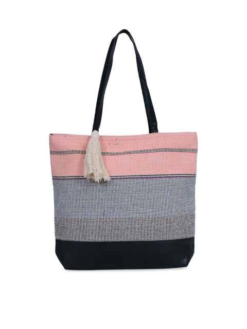 

Diwaah Navy Blue & Pink Self Design Shoulder Bag