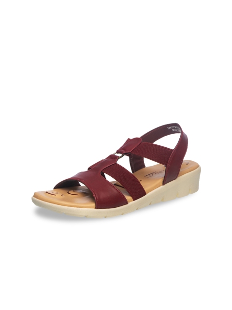 

Khadims Women Maroon Solid Open Toe Flats