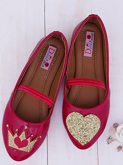 

DChica Girls Fuchsia Pink Embellished Ballerinas