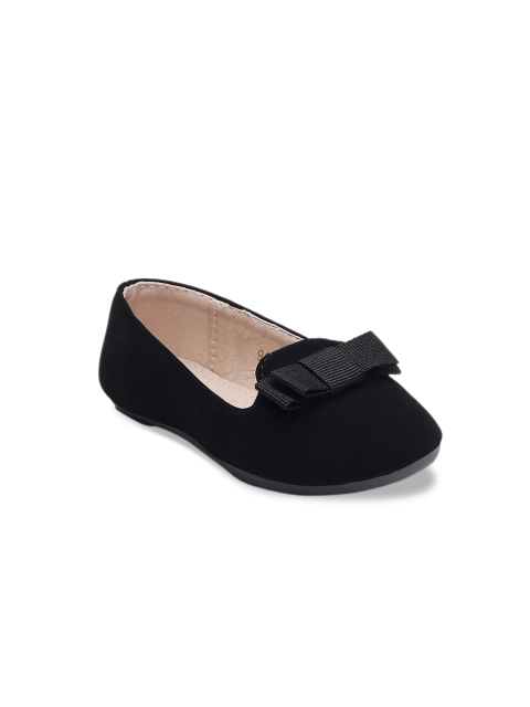 

MINI KLUB Girls Black Solid Suede Ballerinas