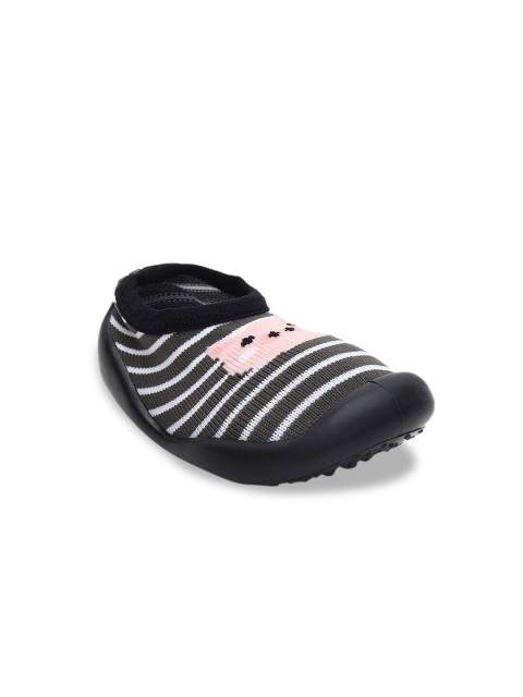 

MINI KLUB Boys Grey Striped Slip-On Sneakers