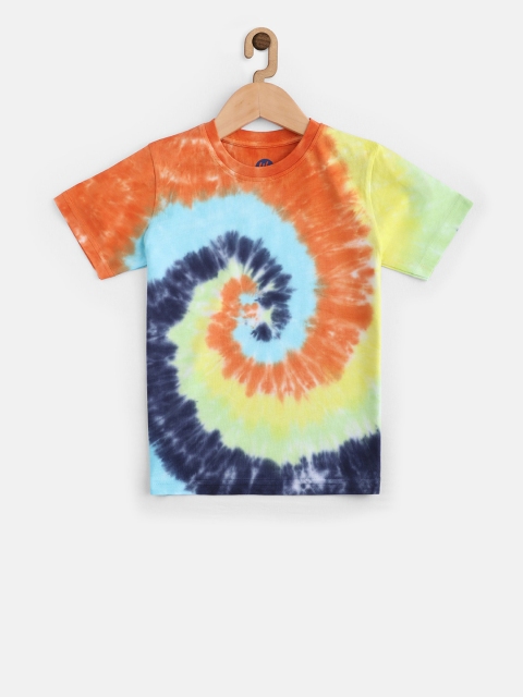 

YK Boys Multicoloured Tie & Dye Round Neck T-shirt, Multi