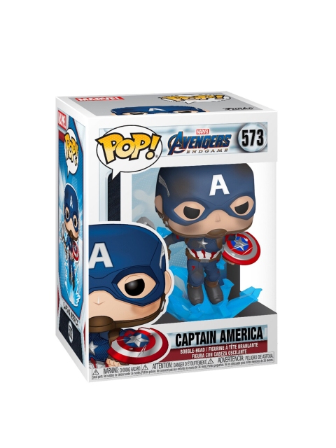 

Funko Blue Marvel Endgame Captain America With Broken Shield & Mjolnir Bobblehead