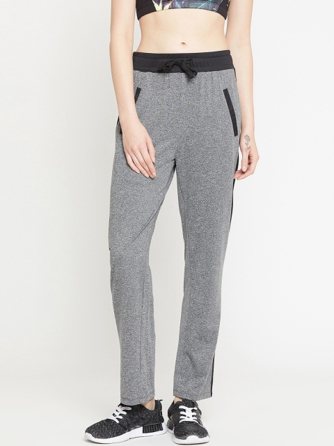 

PERFKT-U Women Grey & Black Colourblocked Track Pants