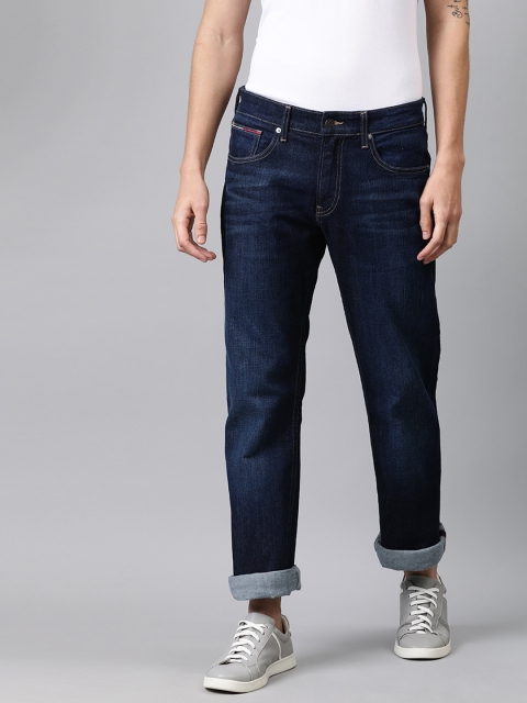 

Tommy Hilfiger Men Blue Straight Fit Mid-Rise Clean Look Jeans