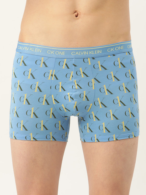 

Calvin Klein Underwear Men Blue & Olive Green Brand Logo Print Trunks NB221691Q-91Q