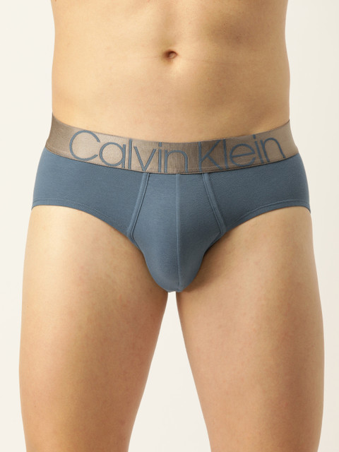 

Calvin Klein Underwear Men's Blue Solid Briefs