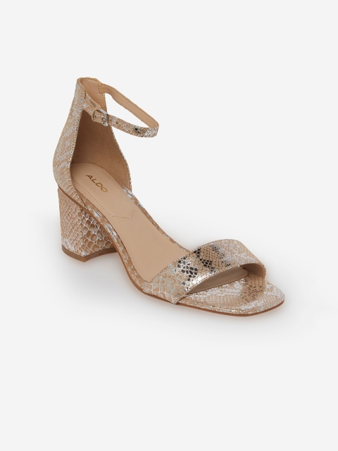 

ALDO Women Silver-Toned Textured Sandals