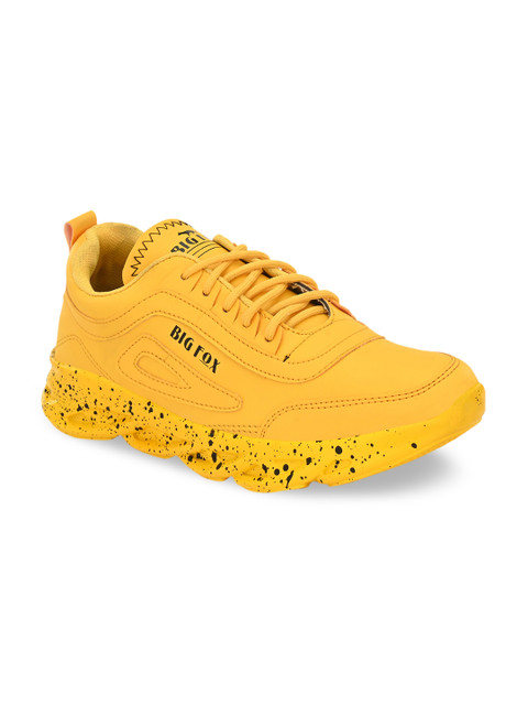 

Big Fox Men Yellow Canvas Running Shoes