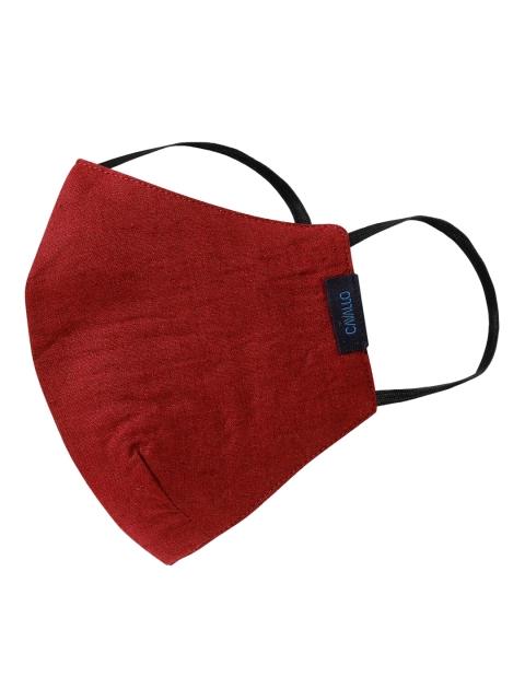 

CAVALLO By Linen Club Unisex Red 3 Ply Reusable Outdoor Protection Cotton Linen Masks