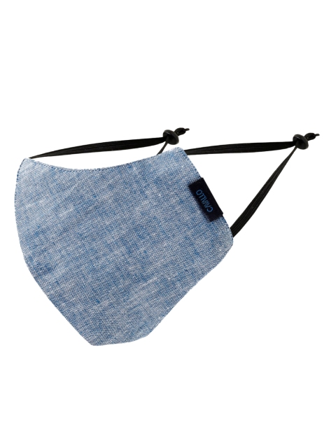 

CAVALLO By Linen Club Unisex Blue 3 Ply Reusable Reversible Cloth Mask