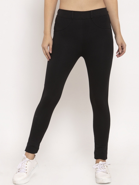

KLOTTHE Women Black Solid Skinny-Fit Jeggings