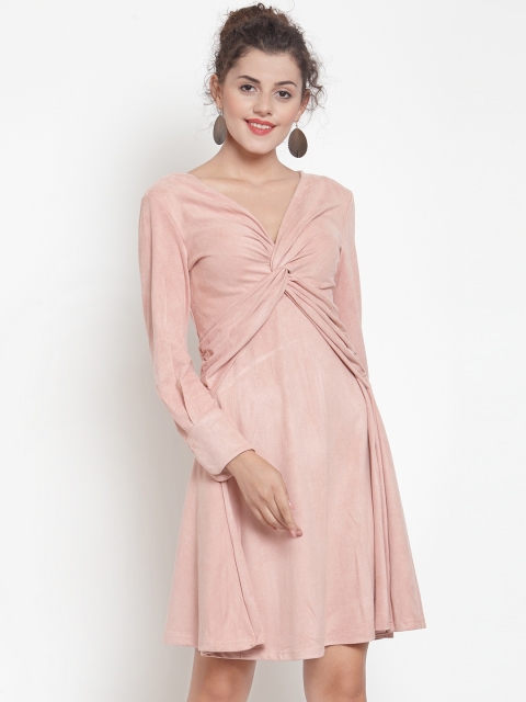 

Global Republic Women Pink Solid A-Line Dress
