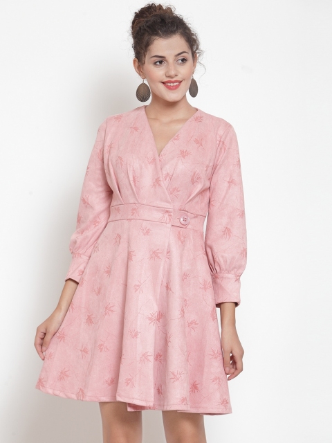 

Global Republic Women Pink Printed Wrap Dress