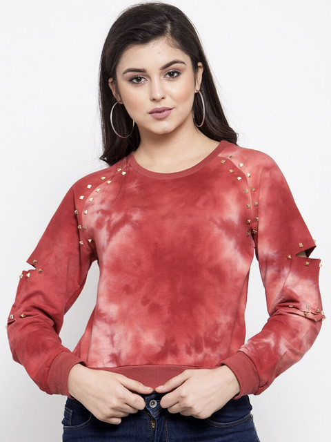 

Global Republic Women Rust Red Dyed Sweatshirt