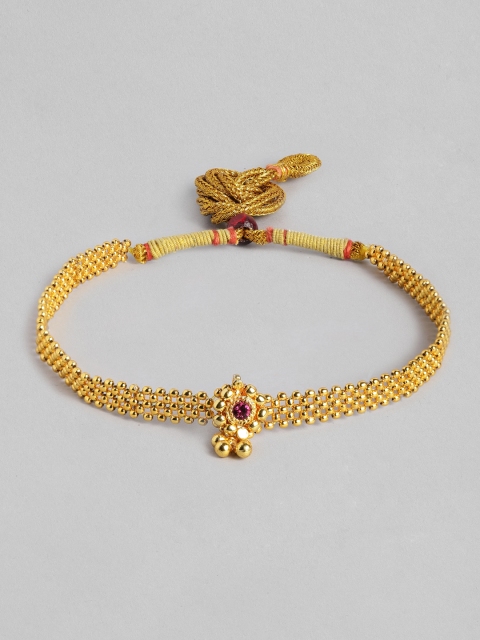 

justpeachy Gold-Plated Beaded Choker Necklace