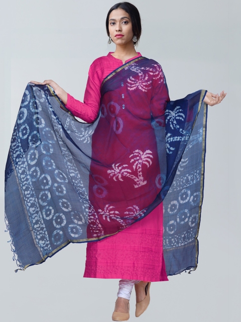 

Unnati Silks Blue Printed Sustainable Dupatta