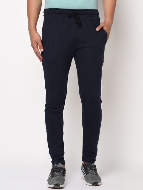 

ELEGANCE Men Navy Blue Solid Straight-Fit Track Pants