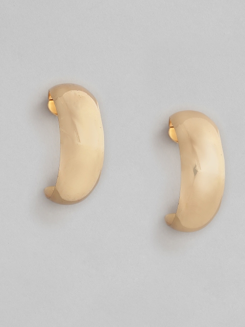 

justpeachy Gold-Plated Circular Half Hoop Earrings