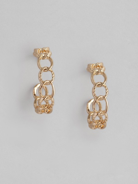 

justpeachy Gold-Plated Circular Hoop Earrings