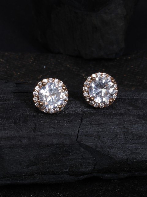 

justpeachy Gold-Toned Gold Plated Circular Studs