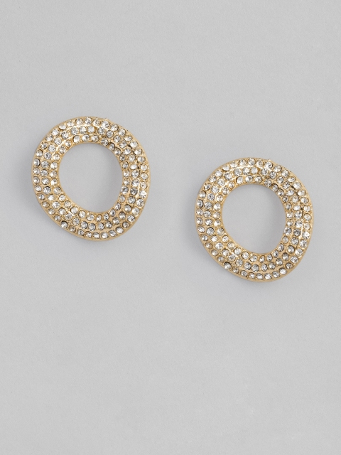 

justpeachy Gold-Plated Studded Oval Studs