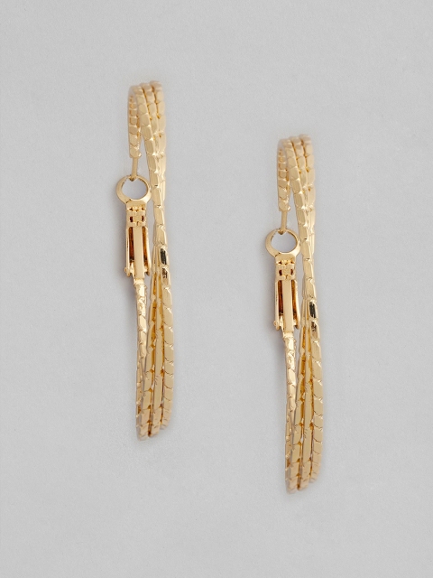 

justpeachy Gold-Toned Circular Hoop Earrings