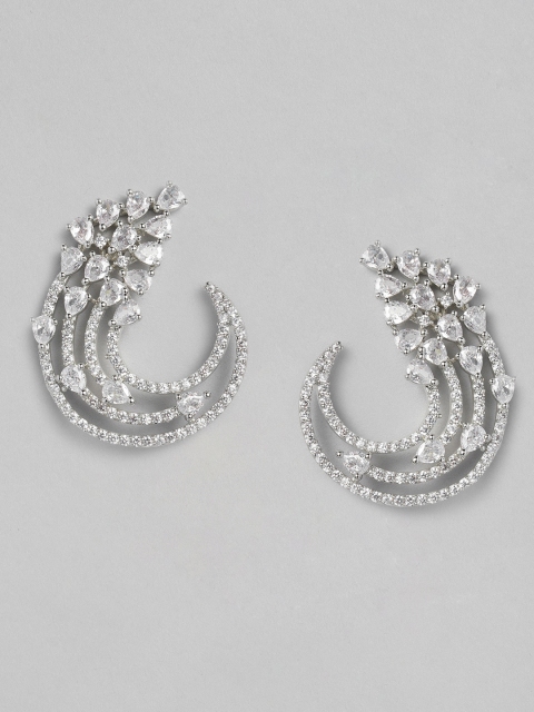 

justpeachy Silver-Plated Contemporary Studs