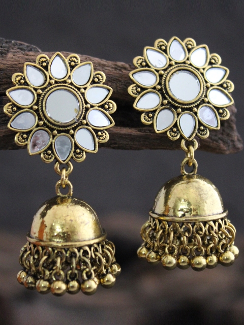 

justpeachy Gold-Plated Dome Shaped Jhumkas