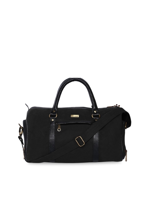 

SCHARF Men Black Solid Abdo Gerrard-Nothing Like Me Canvas Leather Gym-Duffel Bag