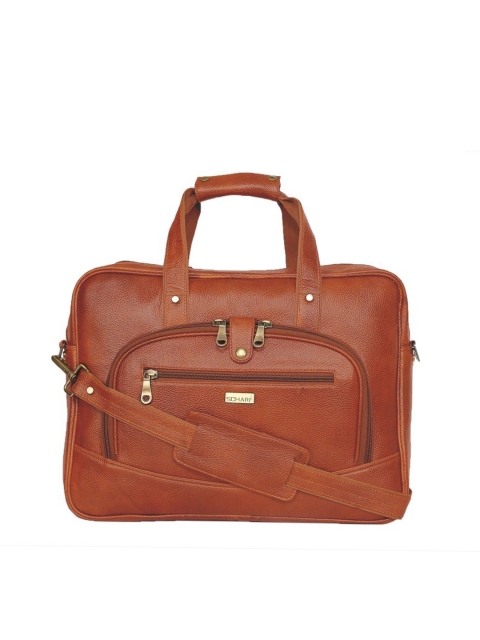 

SCHARF Unisex Brown Solid 15' Leather Laptop Bag