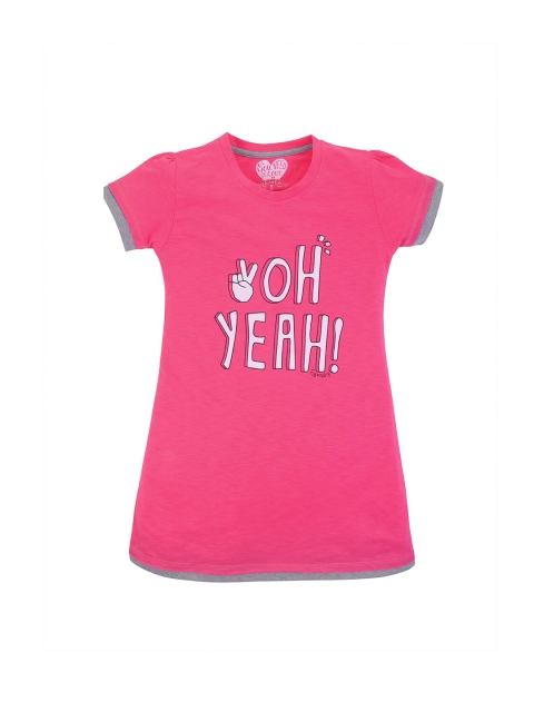 

FEMEA Girls Pink Printed Sleep Shirt