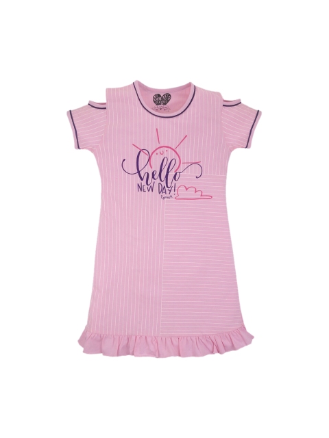 

FEMEA Girls Pink Printed Nightdress