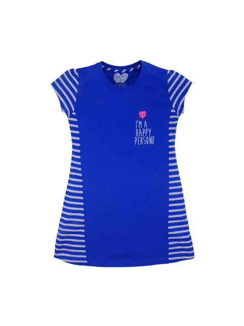 

FEMEA Girls Blue & White Striped Nightdress