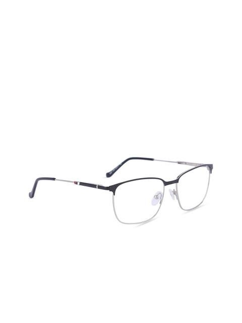 

MARC LOUIS Unisex Black & Silver-Toned Solid Full Rim Square Frames 8007 C04 53 FR