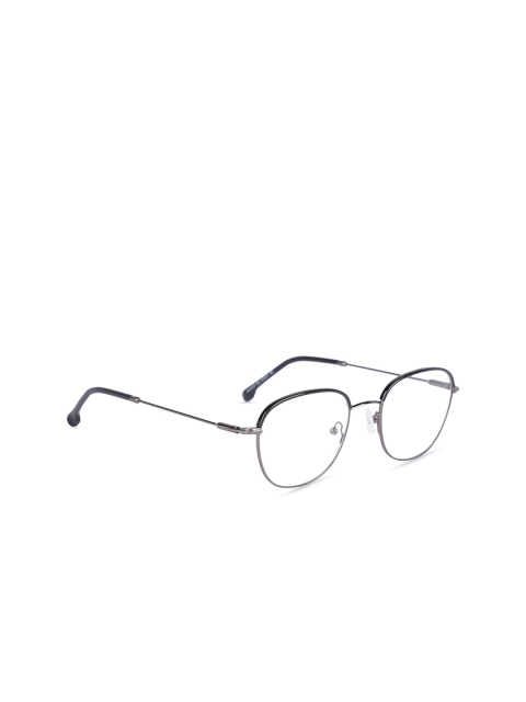 

MARC LOUIS Unisex Gunmetal-Toned & Black Solid Full Rim Oval Frames CA181/F V81 51 FR, Metallic